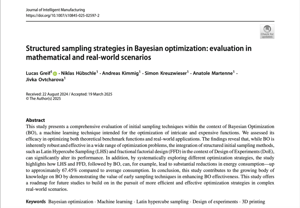 Artikel über Bayes'sche Optimierung und Sampling-Strategien in mathematischen Szenarien.